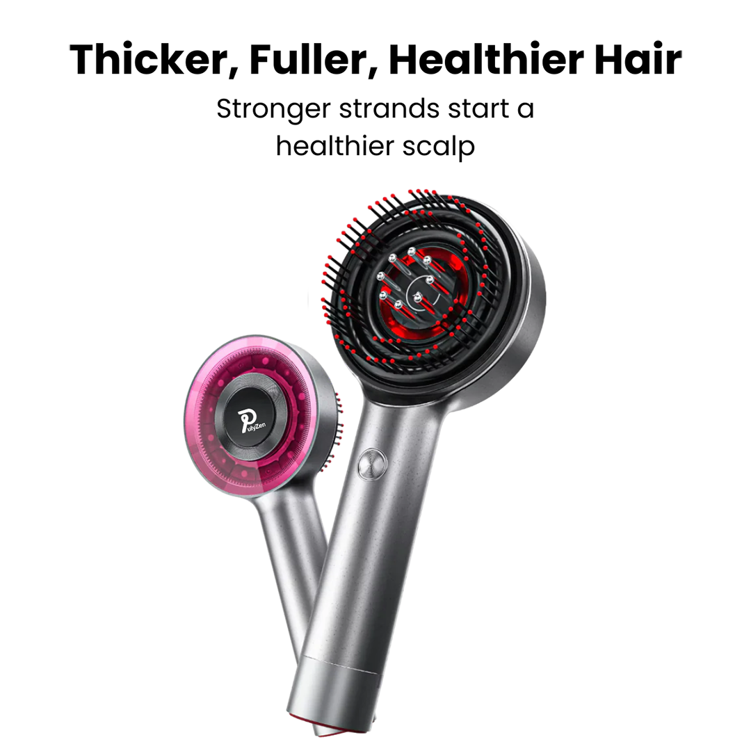 The PulyZen Hair Growth Brush Red Light Therapy